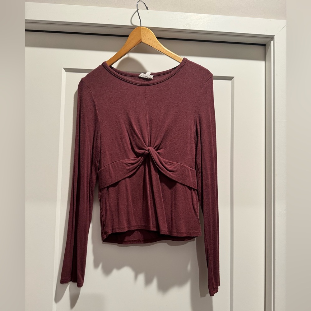 Burgundy top